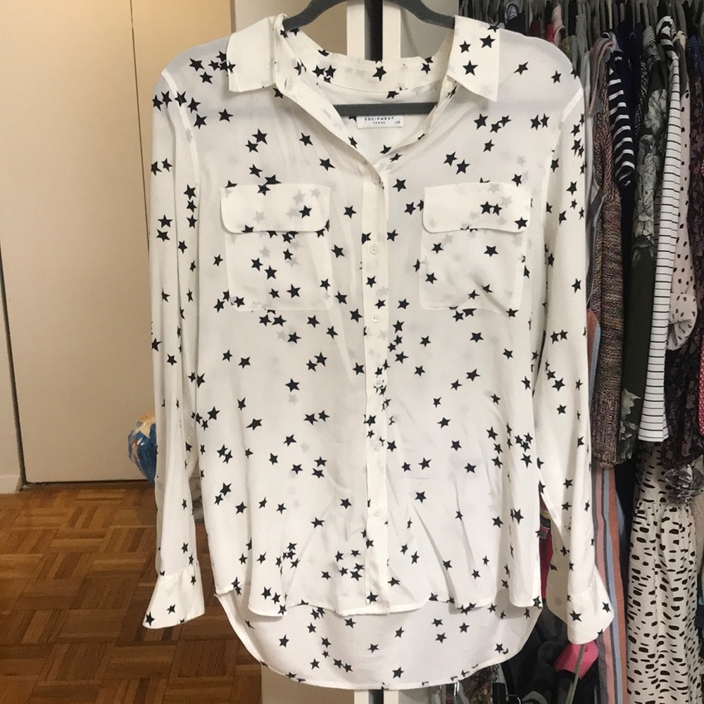 Sold out Equipment silk blouse star print L 8-10